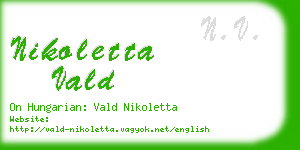 nikoletta vald business card